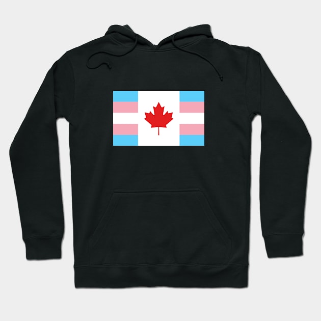 Trans / Canada Flag Mashup Hoodie by phneep